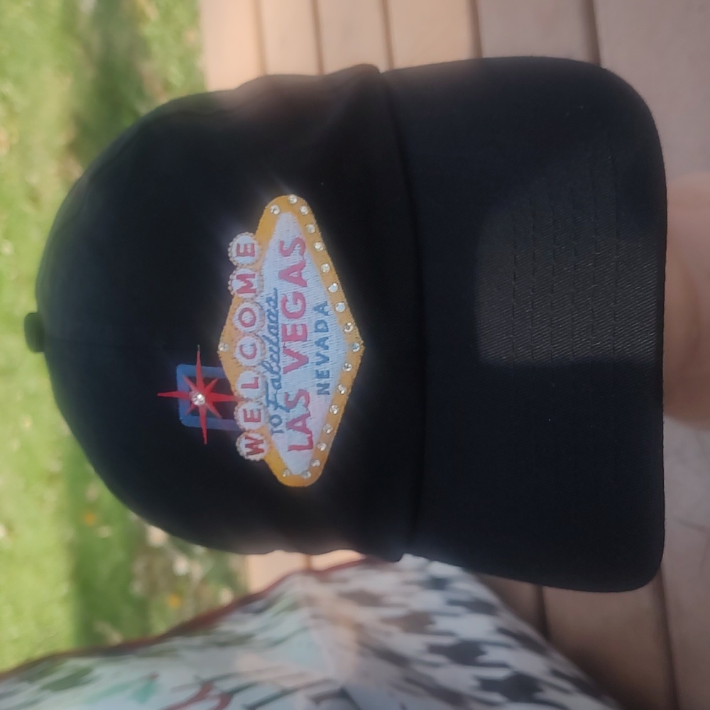Las Vegas Embroidered Sequin Strapback Hat Cap